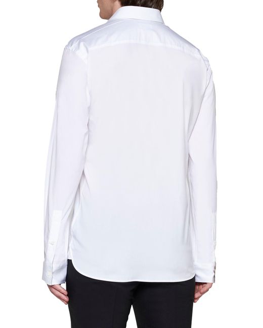 Burberry White Sherfield Stretch Cotton Shirt for men