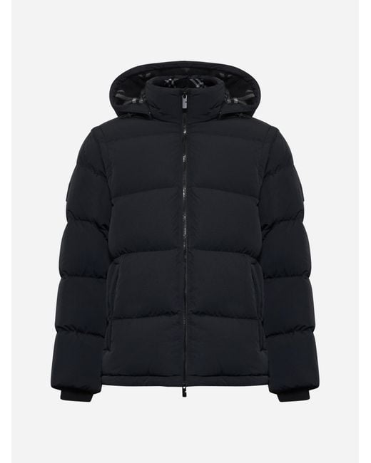 Burberry Black Quilted Nylon Down Jacket for men