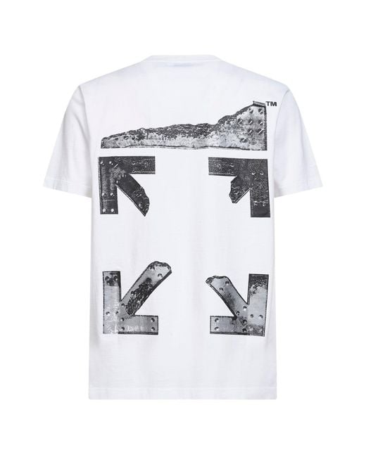 Off-White c/o Virgil Abloh White Off Jersey Metal Arrow Slim T-Shirt<Br for men