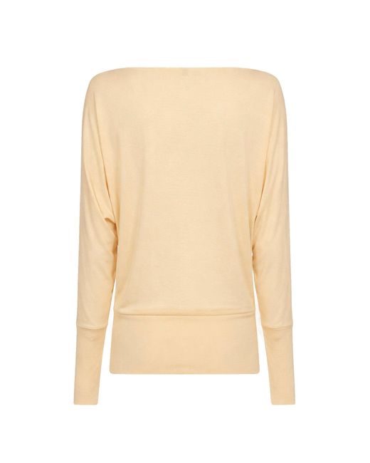 Totême Natural Champagne Sheer Crepe Viscose Boatneck Top