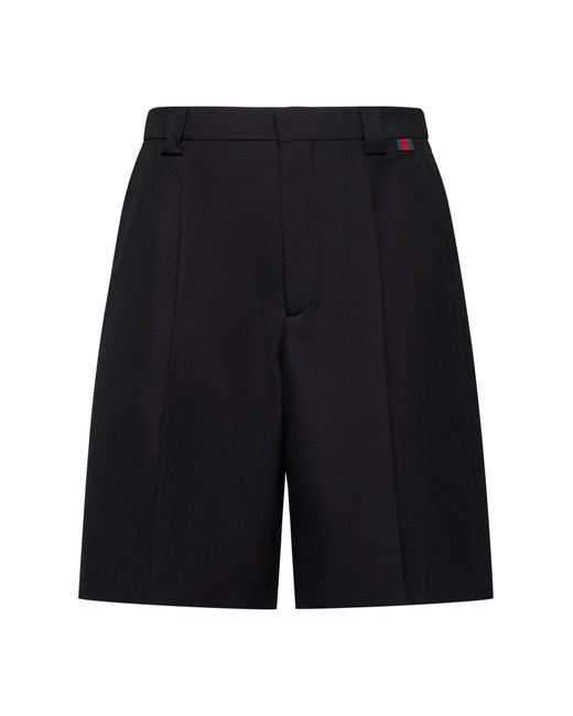 Gucci Blue Wool-Blend Shorts for men