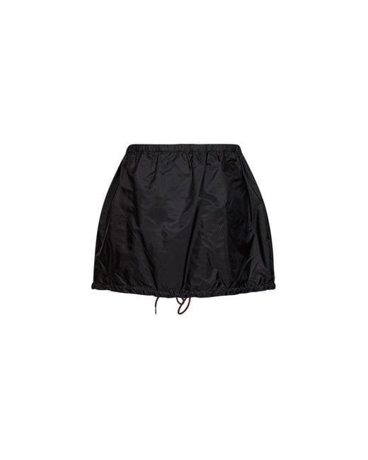 Prada Abbigliamento Black Re-Nylon Zip-Up Mini Skirt