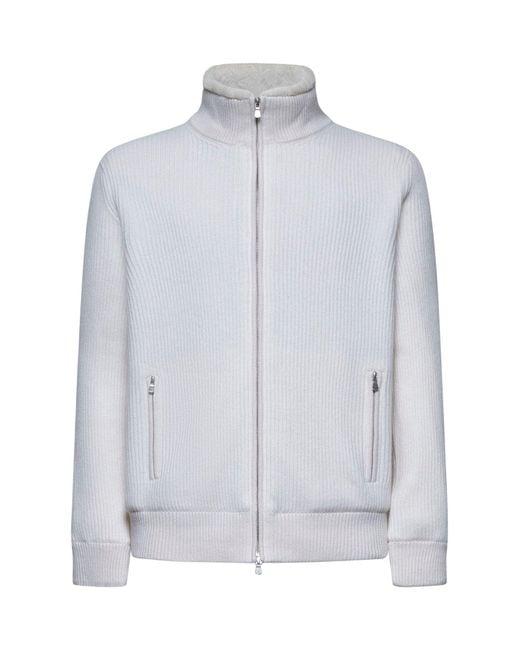 D 40 Gray Ivory Zip-Up Jacket for men