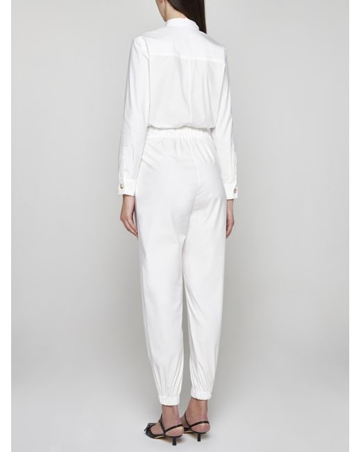 Blanca Vita White Trhyco Cotton-blend Jumpsuit