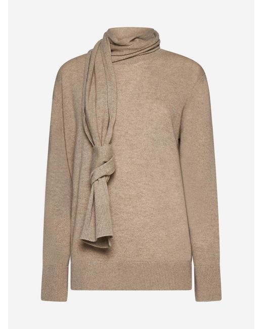 Stella McCartney Natural Cashmere-blend Scarf Sweater