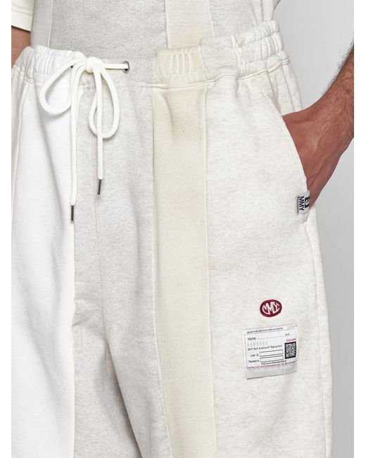 Maison Mihara Yasuhiro White Vertical Switching Cotton Shorts for men