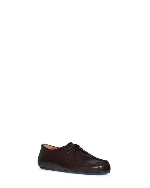 Jil Sander White Cocoa Lightweight Leather Hood Lace-Up Shoes for men