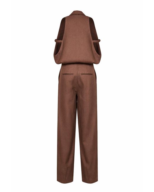 Batakovic Brown Linen Rasty Jumpsuit