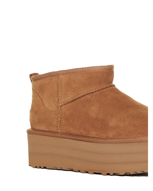 Ugg Brown Classic Ultra Mini Platform Boots