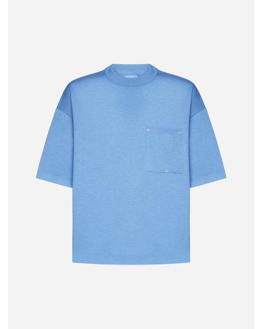 Bottega Veneta Blue Chest-pocket Cotton T-shirt for men
