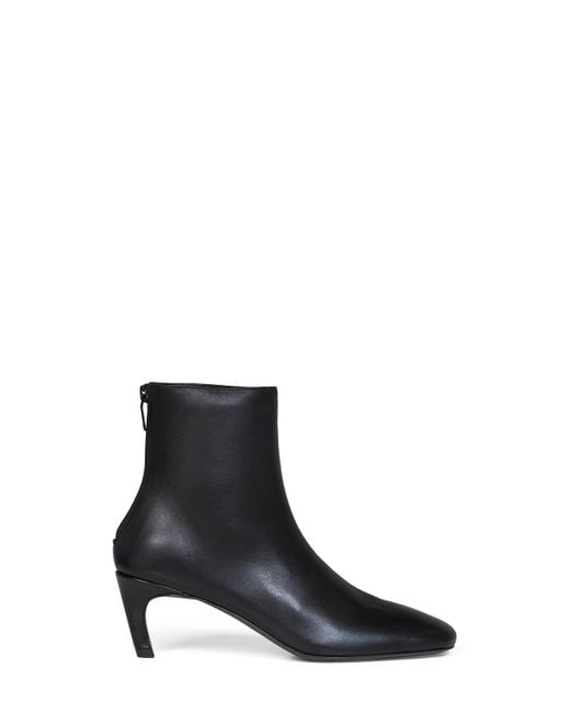 Totême Black Soft Nappa Leather Ankle Boots