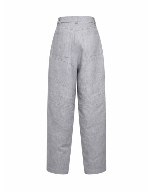 Batakovic Gray Loro Piana Linen Blend Denim Trousers