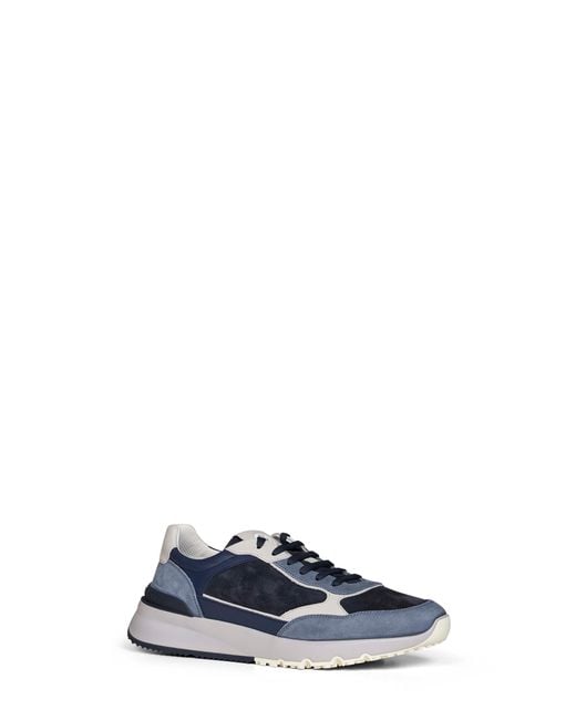 Brunello Cucinelli Blue Sneakers Suede & Leather for men