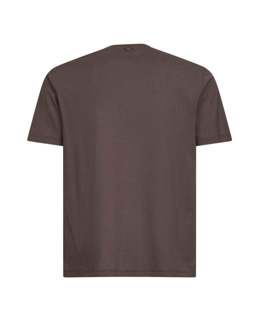 Herno Brown Lightweight Crepe Voile Jersey T-Shirt for men