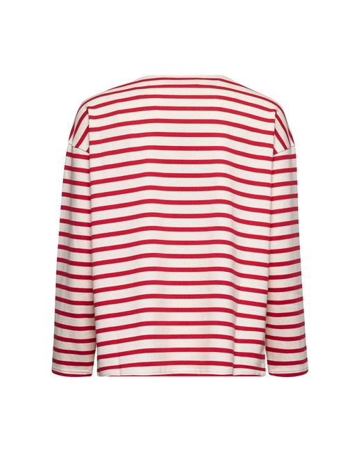 Valentino Red Butter Striped Chez Print T-Shirt for men