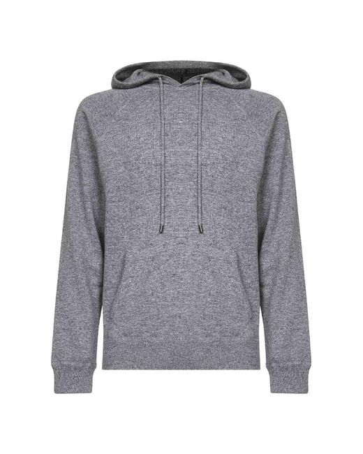 Mc2 Saint Barth Gray Wool Knit Willbur Hoodie for men