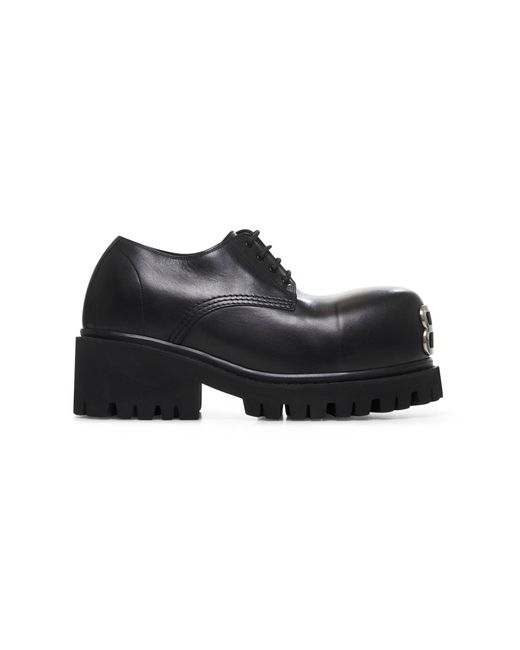Balenciaga Black Leather Stomper Derby for men