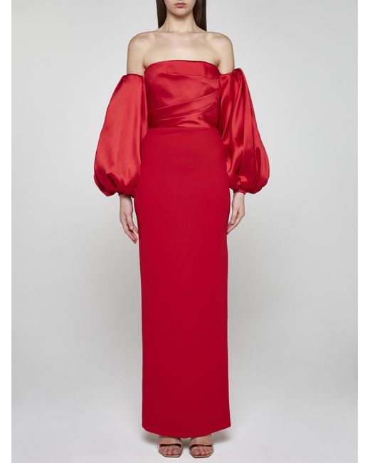 Solace London Red Carmen Maxi Dress