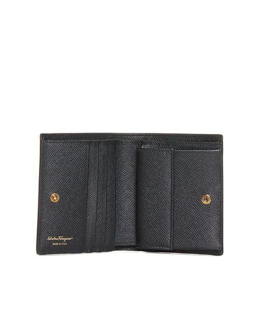 Ferragamo Gray Compact Wallet 'Gancini'