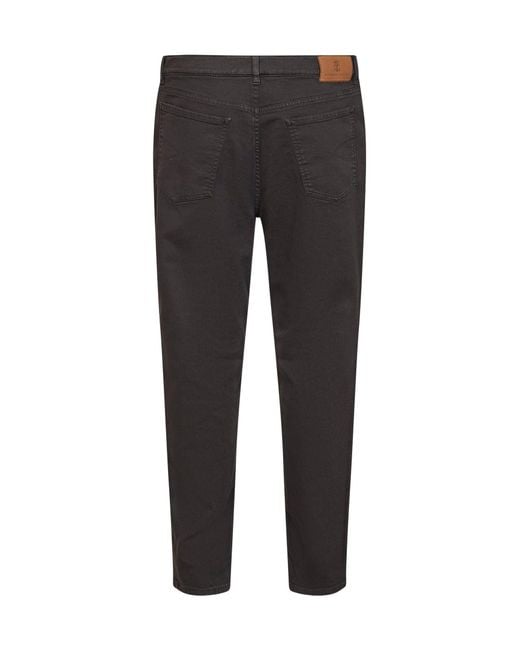 Brunello Cucinelli Gray Dark Garment-Dyed Lightweight Comfort Denim Iconic Fit Jeans for men