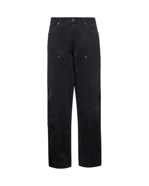 Golden Goose Deluxe Brand Black Denim Jeans With Patches for men