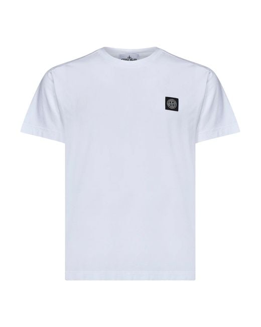 Stone Island White 60/2 Cotton Jersey Slim-Fit T-Shirt for men