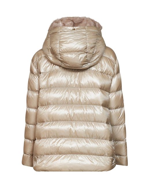 Herno Natural Chantilly Ultralight Nylon And Faux-Fur Hooded Down Jacket