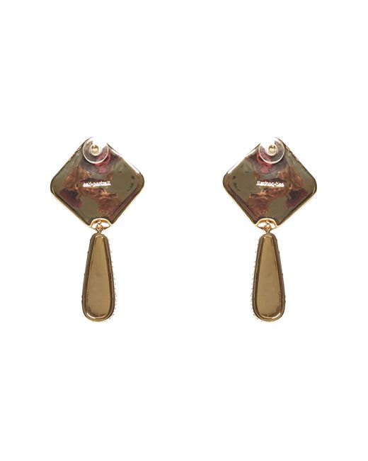 Self-Portrait Multicolor Self Portrait Pearl Crystal Bar Earrings