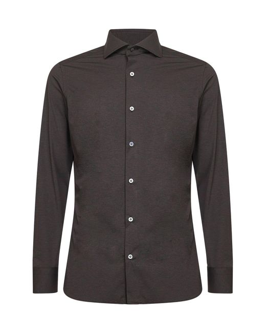 D 40 Black Stretch Jersey Shirt for men
