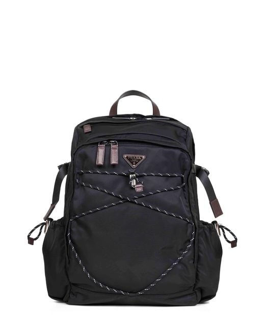 PRADA VIAGGIO Black Prada Speedrock Backpack for men
