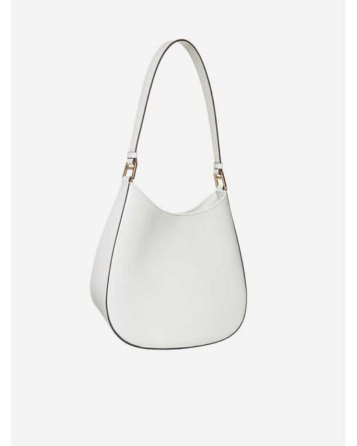 Prada White Cleo Floral Leather Bag