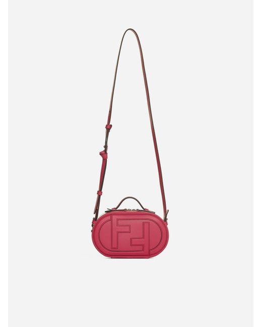 Fendi Case O'lock Leather Mini Camera Bag in Pink Lyst