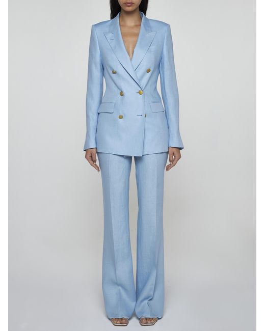 Tagliatore Blue Parigi Linen Suit