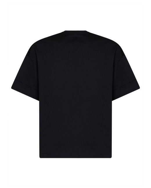 Jil Sander Black Cotton Boxy T-Shirt With Logo for men