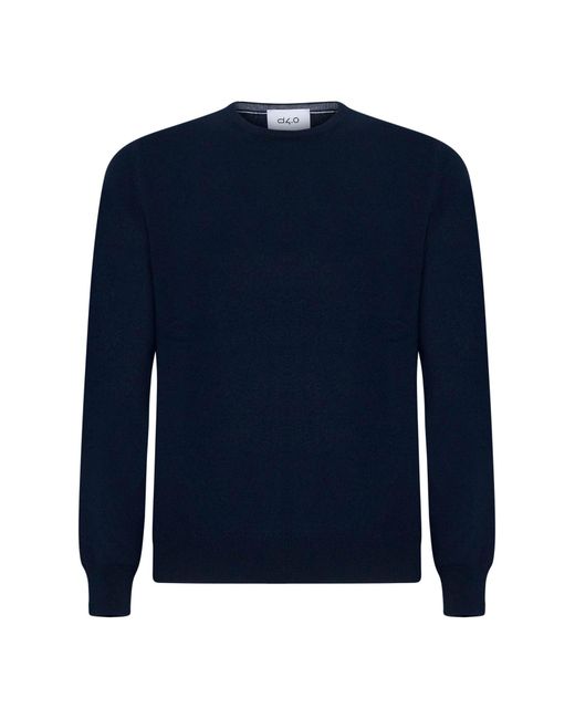 D 40 Blue Cashmere Crewneck Sweater for men