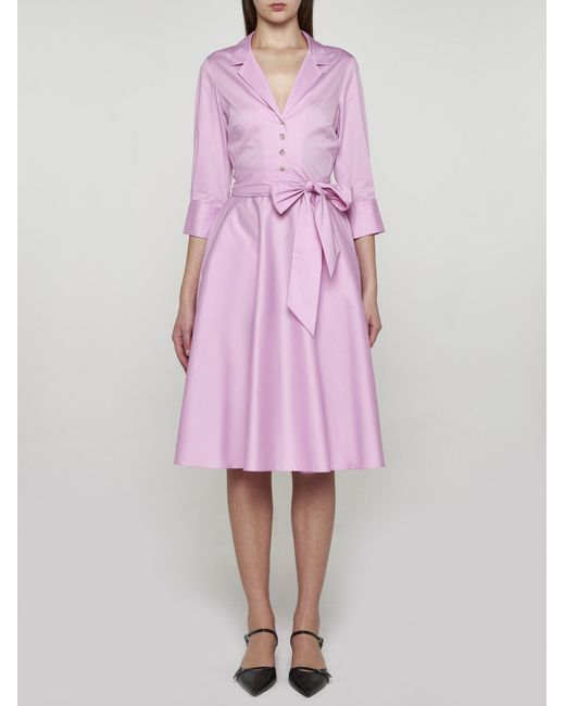 Blanca Vita Pink Allamanda Cotton-blend Dress