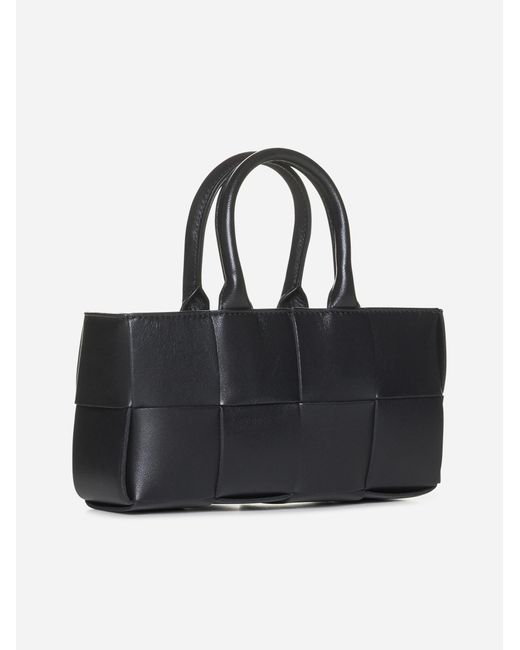 Bottega Veneta Black East-west Arco Tote Mini Nappa Leather Bag