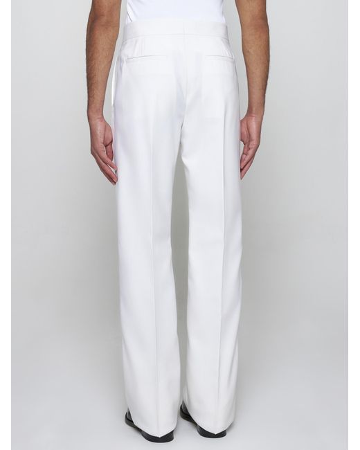 Givenchy White Wool And Mohair Trousers for men