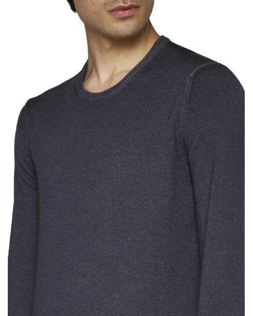 D 40 Blue Wool Crewneck Sweater for men