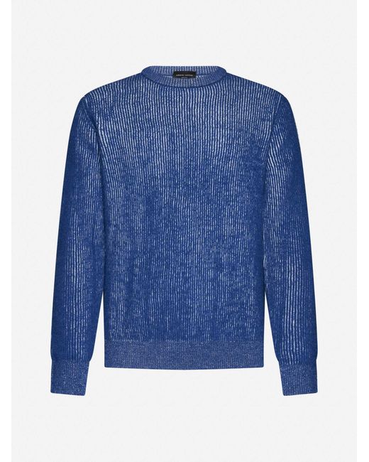 Pull misto lana e alpaca da Uomo di Roberto Collina in Blu | Lyst