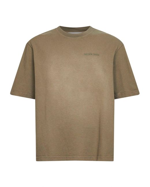 Golden Goose Deluxe Brand Natural Bleached Cotton Jersey Journey T-Shirt for men