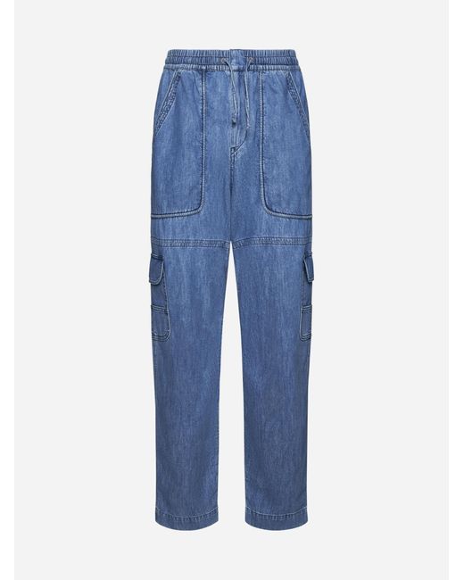 Isabel Marant Blue Vanni Cargo Jeans for men