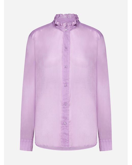 Isabel Marant Purple Gamble Cotton Shirt