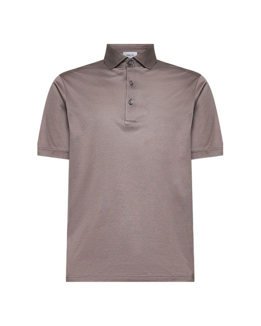 D 40 Gray Lisle Jersey Polo Shirt for men