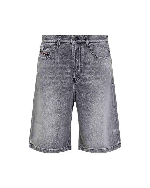 DIESEL Gray De-Sire-Short Bermuda Shorts