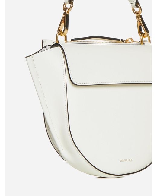 Wandler White Hortensia Leather Mini Bag