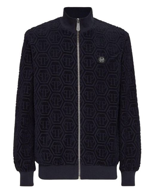 Philipp Plein Blue 'monogram' Jacket for men