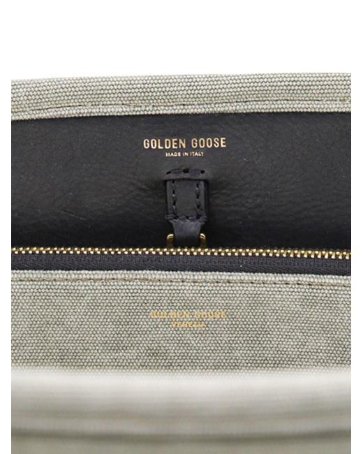 トートバッグ GOLDEN  DELUXE BRAND 24.7 EW SHOPPING BAG IN CANVAS Golden Goose Shopping 24.7 EW Canvas Green | Shopping Bag