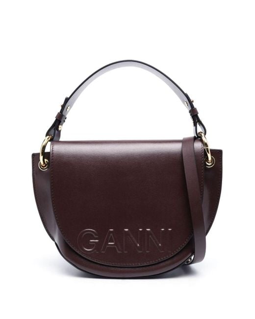 Ganni Brown Saddle Bag