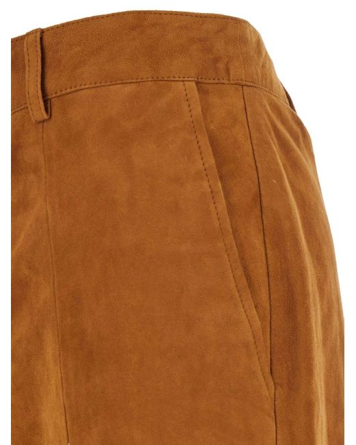 Tela Brown Suede Pants